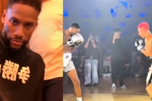 威姆斯肋骨也被恶鼠打痛 前者本想把篮球也赢了但恶鼠无法再战